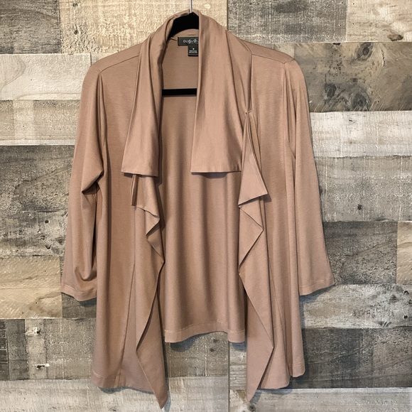 August Silk Open Jacket with draped front - Picture 13 of 16